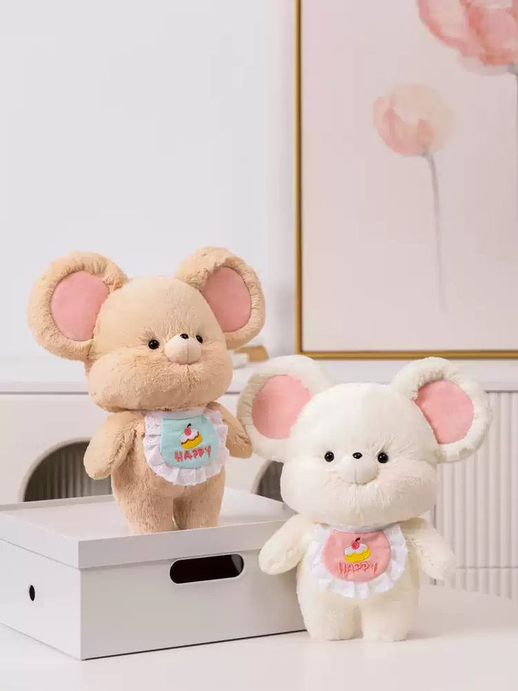 Kawaii Happy Mouse Nhồi Bông