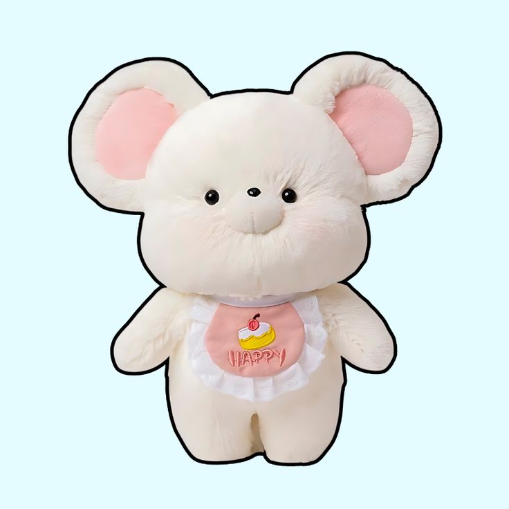 Kawaii Happy Mouse Nhồi Bông